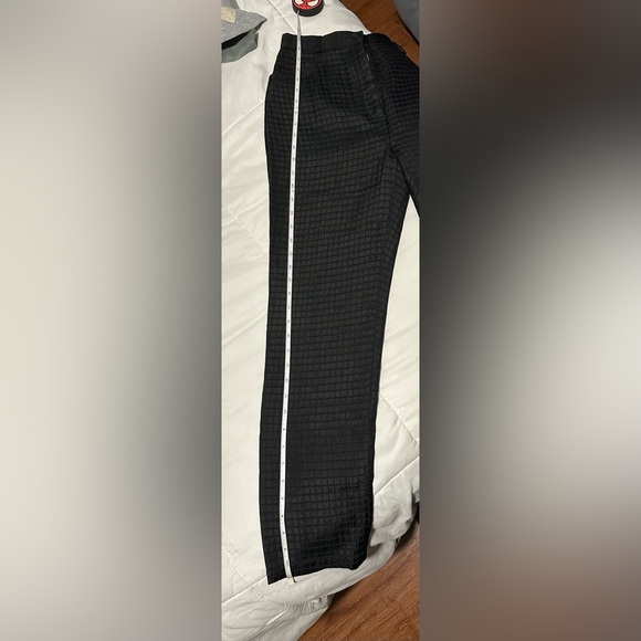 GEORGES RECH Vintage 1980s
Black Jacquard Grid Cigarette Pant - Picture 9 of 12